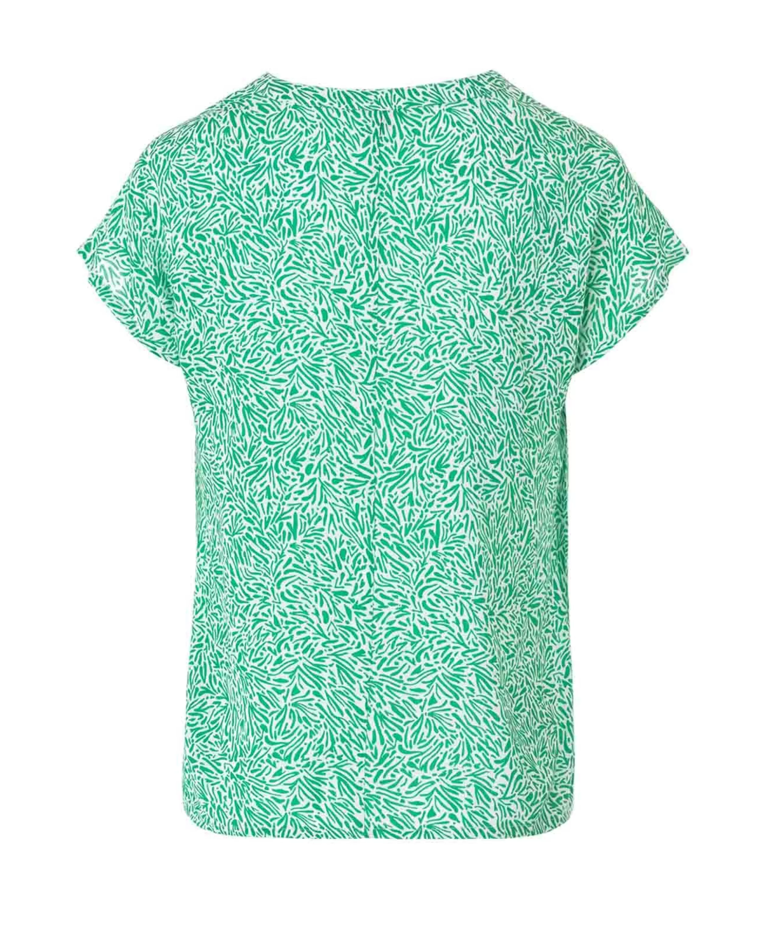 BLOUSE MC IMPRIME VERT OSBLO*Terre de Marins Sale