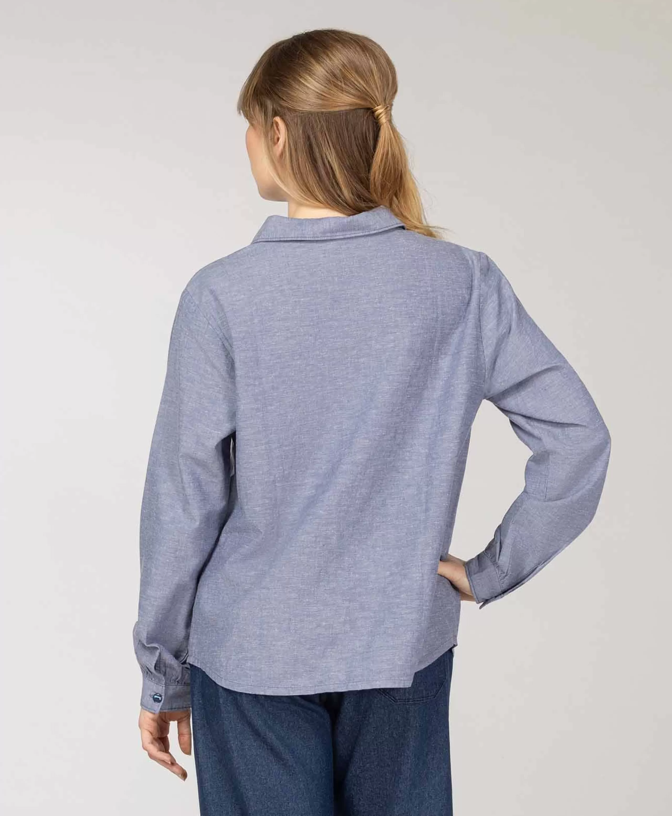 BLOUSE ML INDIGO COTOUEST*Terre de Marins Shop