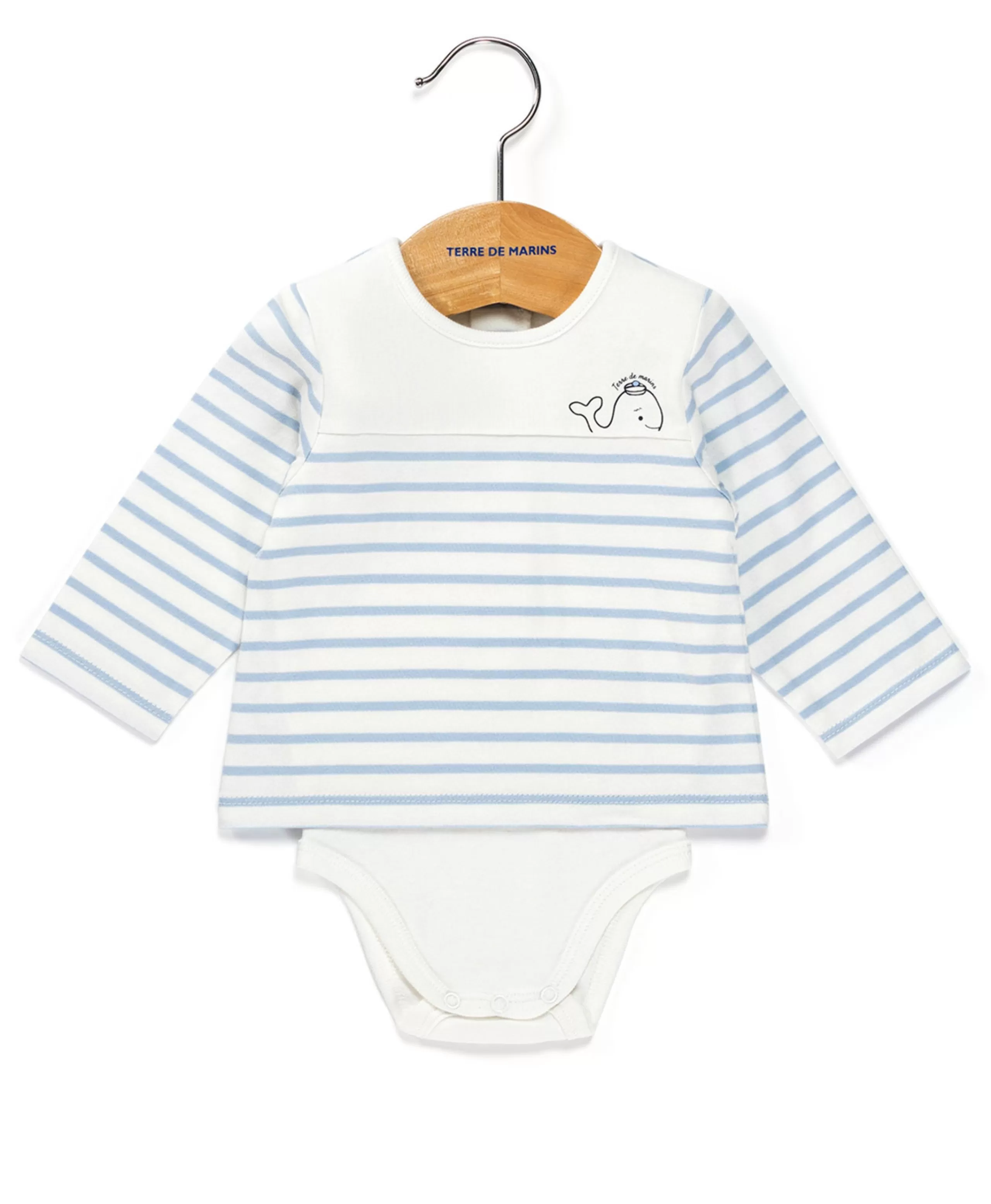 BODY ML FOND NATUREL RAYE BLEU CIEL BODIMA*Terre de Marins Store