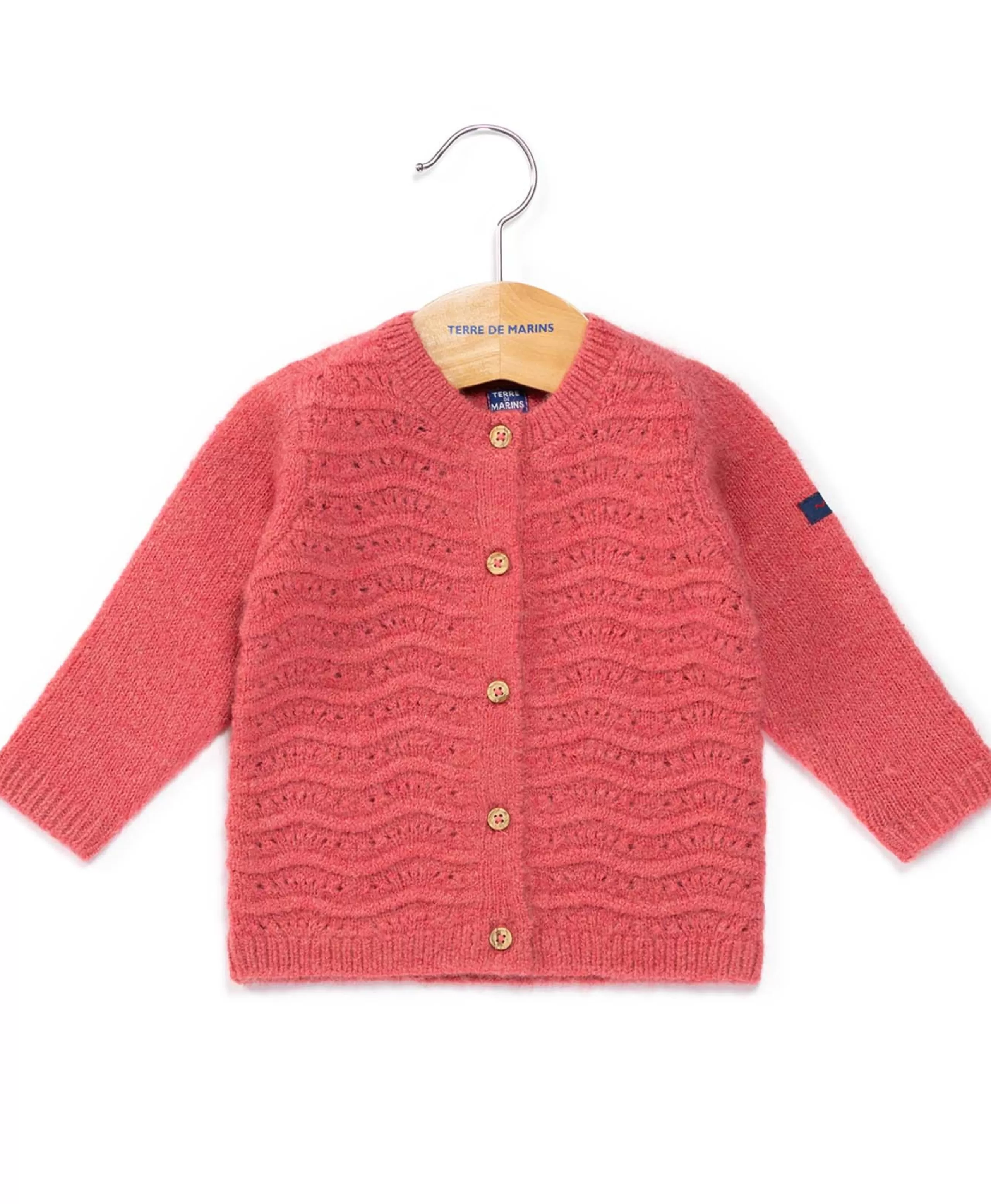 CARDIGAN TRICOT ROSE FONCE GASPARINE*Terre de Marins Clearance