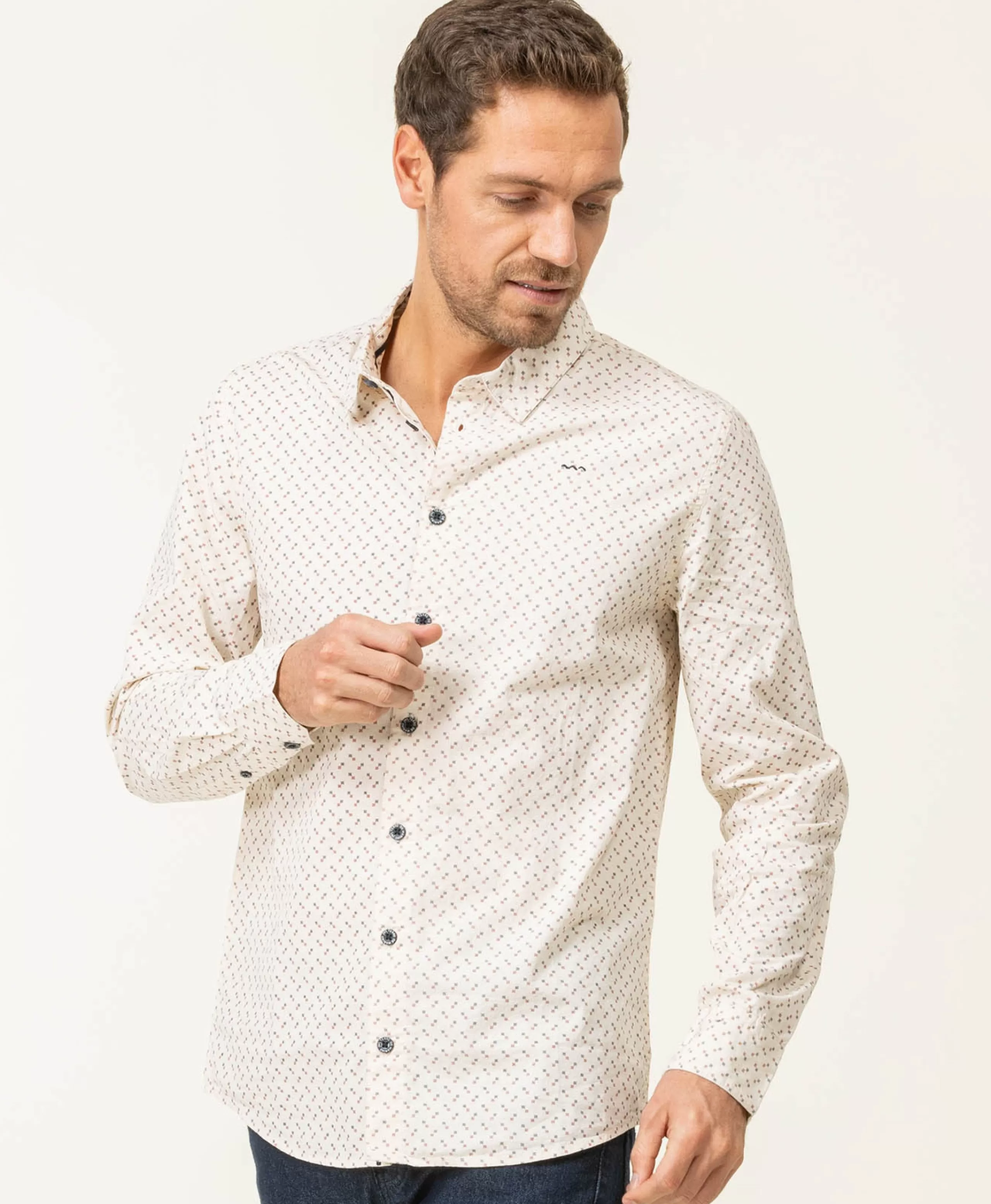 CHEMISE CHEMISIER ML IMPRIME GREGE CAPOA*Terre de Marins Outlet