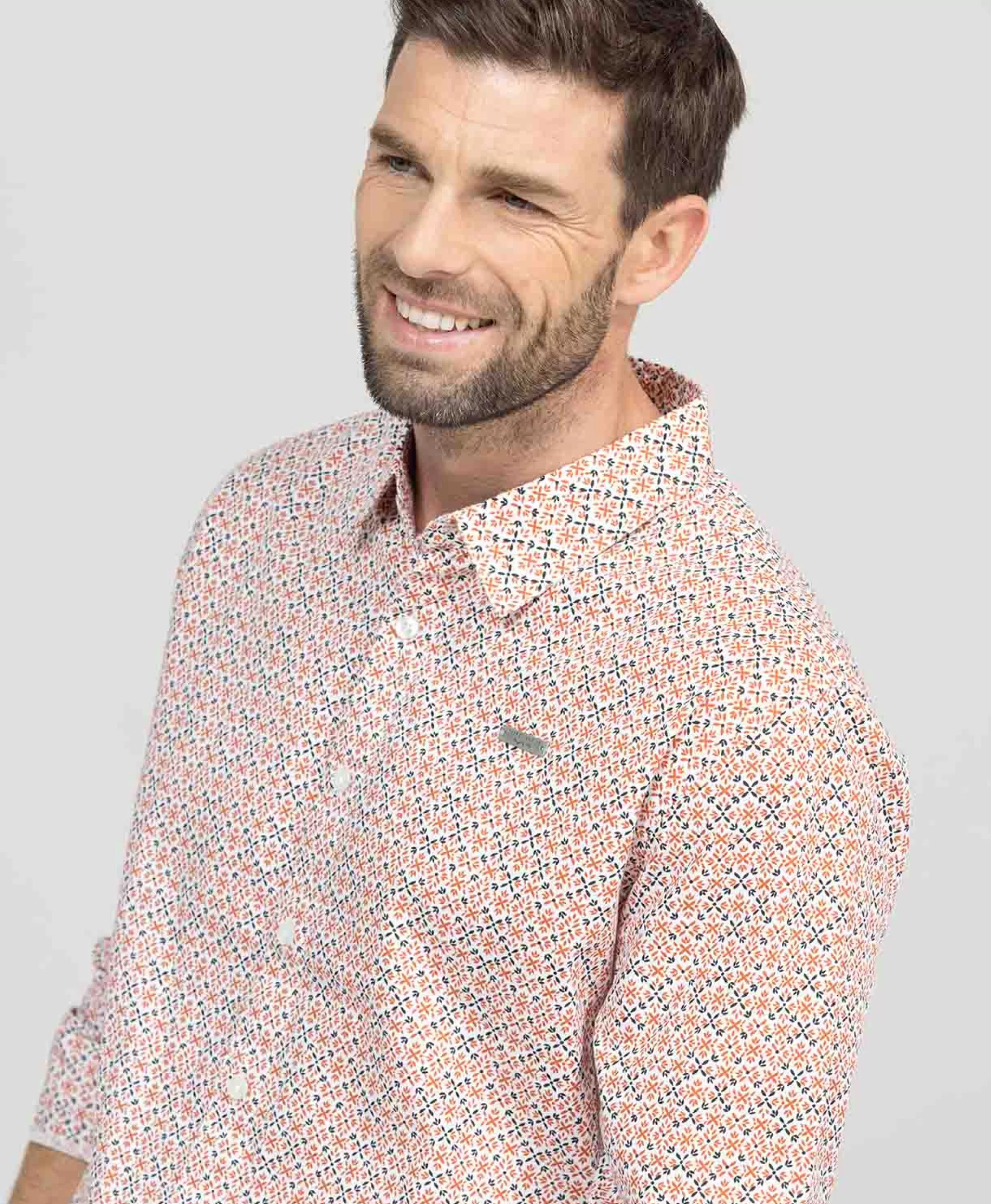 CHEMISE CHEMISIER ML IMPRIME ROUILLE FAIGO*Terre de Marins Flash Sale