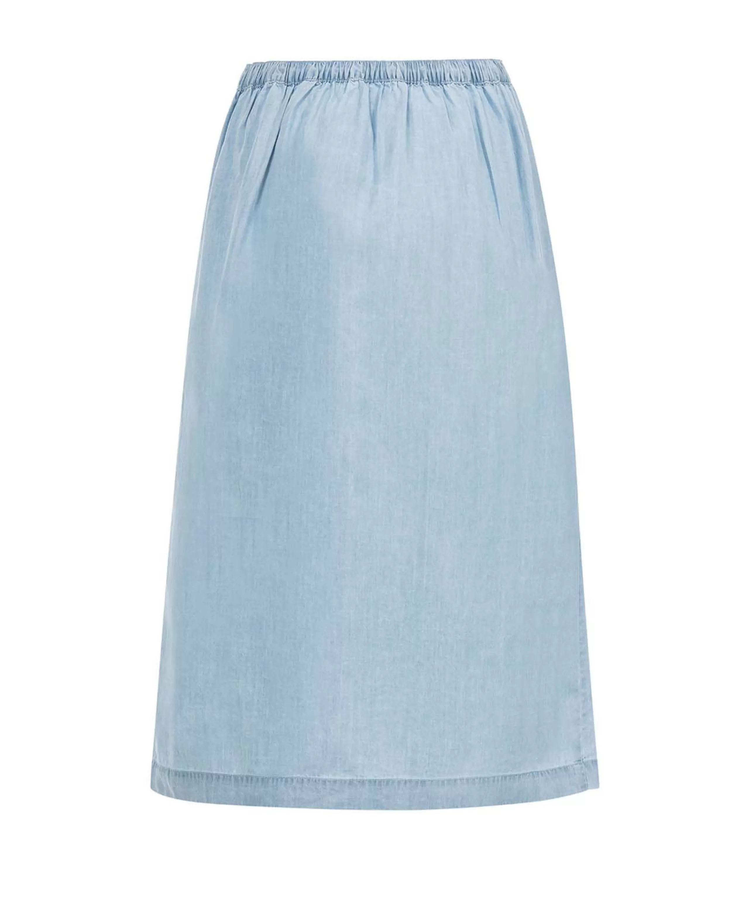 JUPE MI LONGUE DENIM CLAIR ROJUP*Terre de Marins Shop