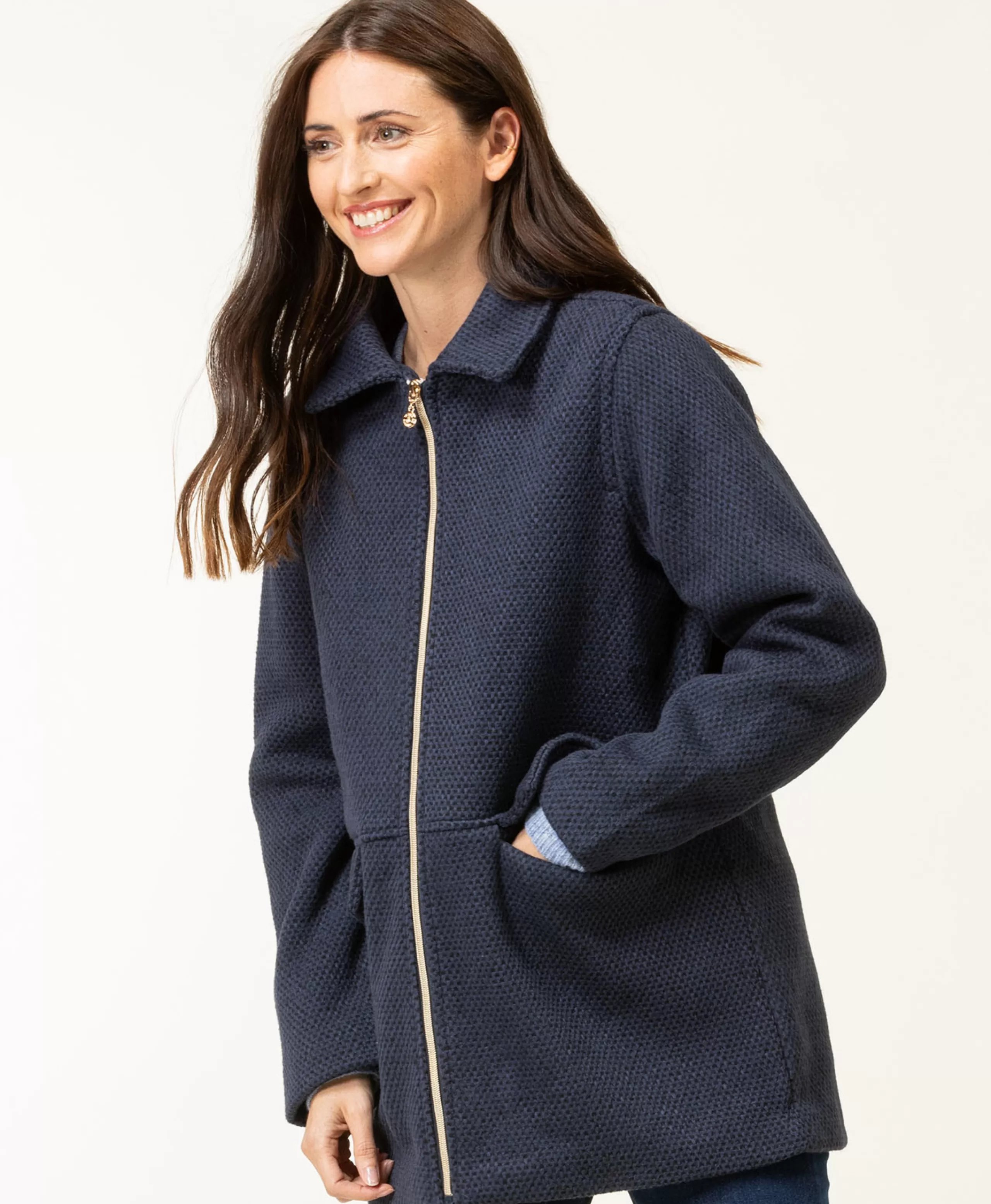 MANTEAU INDIGO XALAM*Terre de Marins Cheap