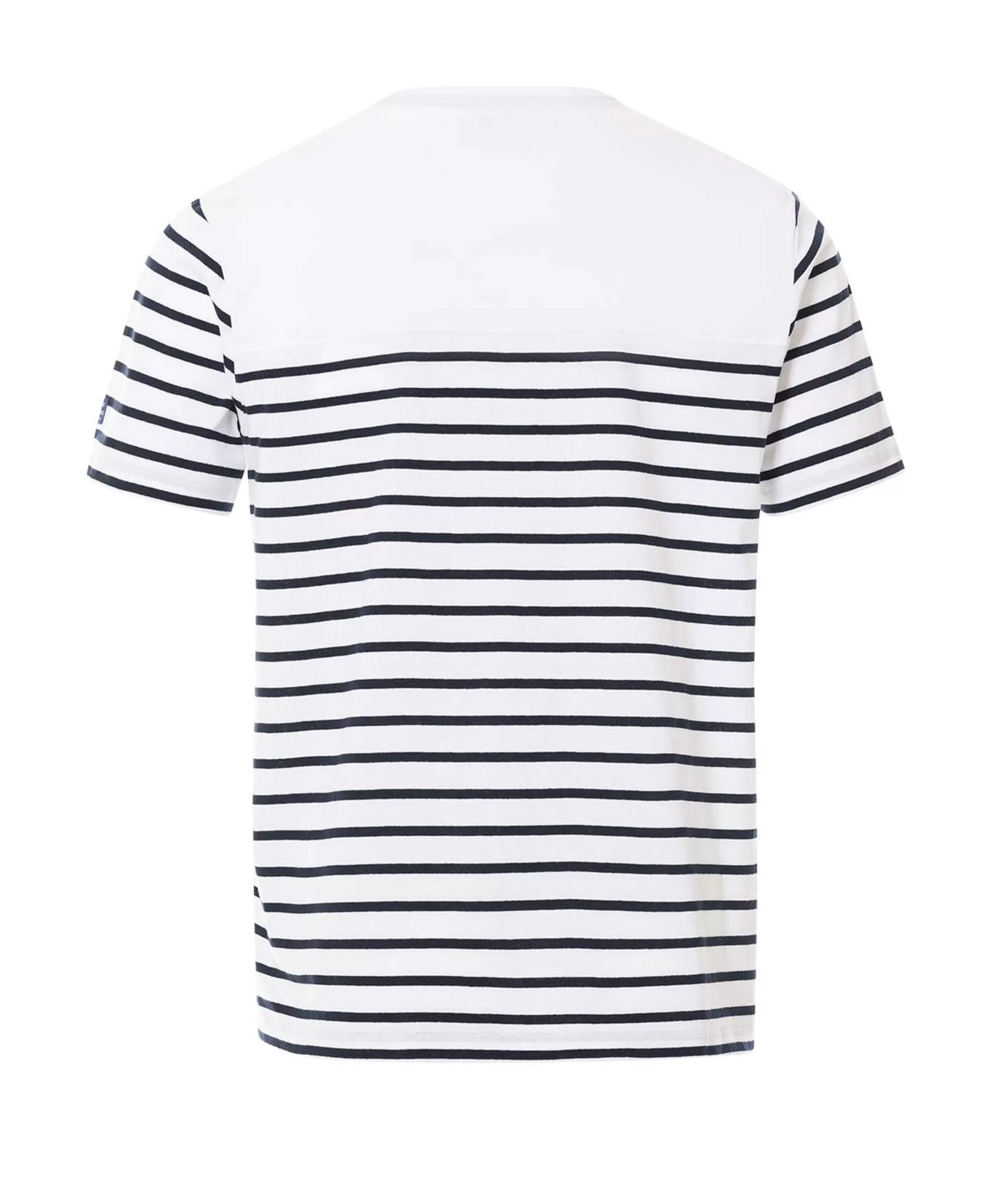 MARINIERE MC FOND BLANC RAYE INDIGO GASPAR*Terre de Marins Shop