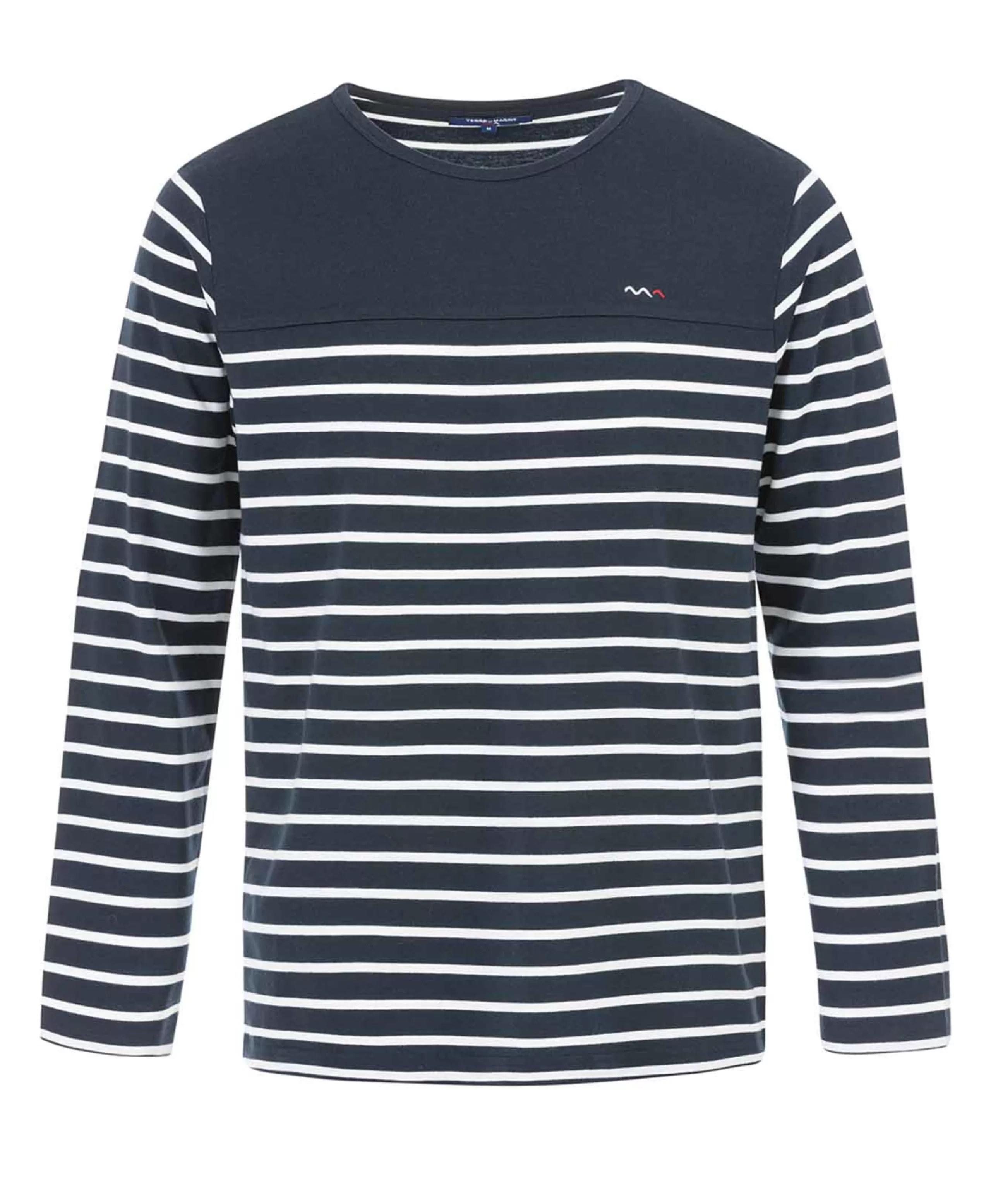 MARINIERE ML FOND MARINE RAYE BLANC OPT CALUNQUE*Terre de Marins Outlet