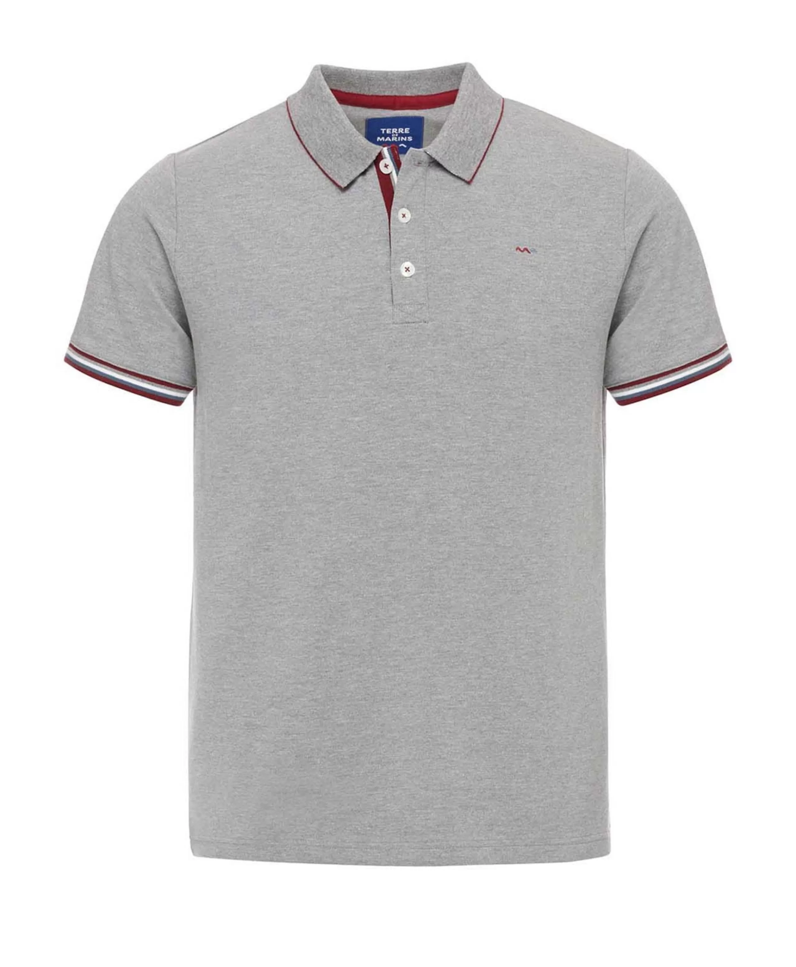 POLO MC GRIS CHINE CABYST*Terre de Marins Discount