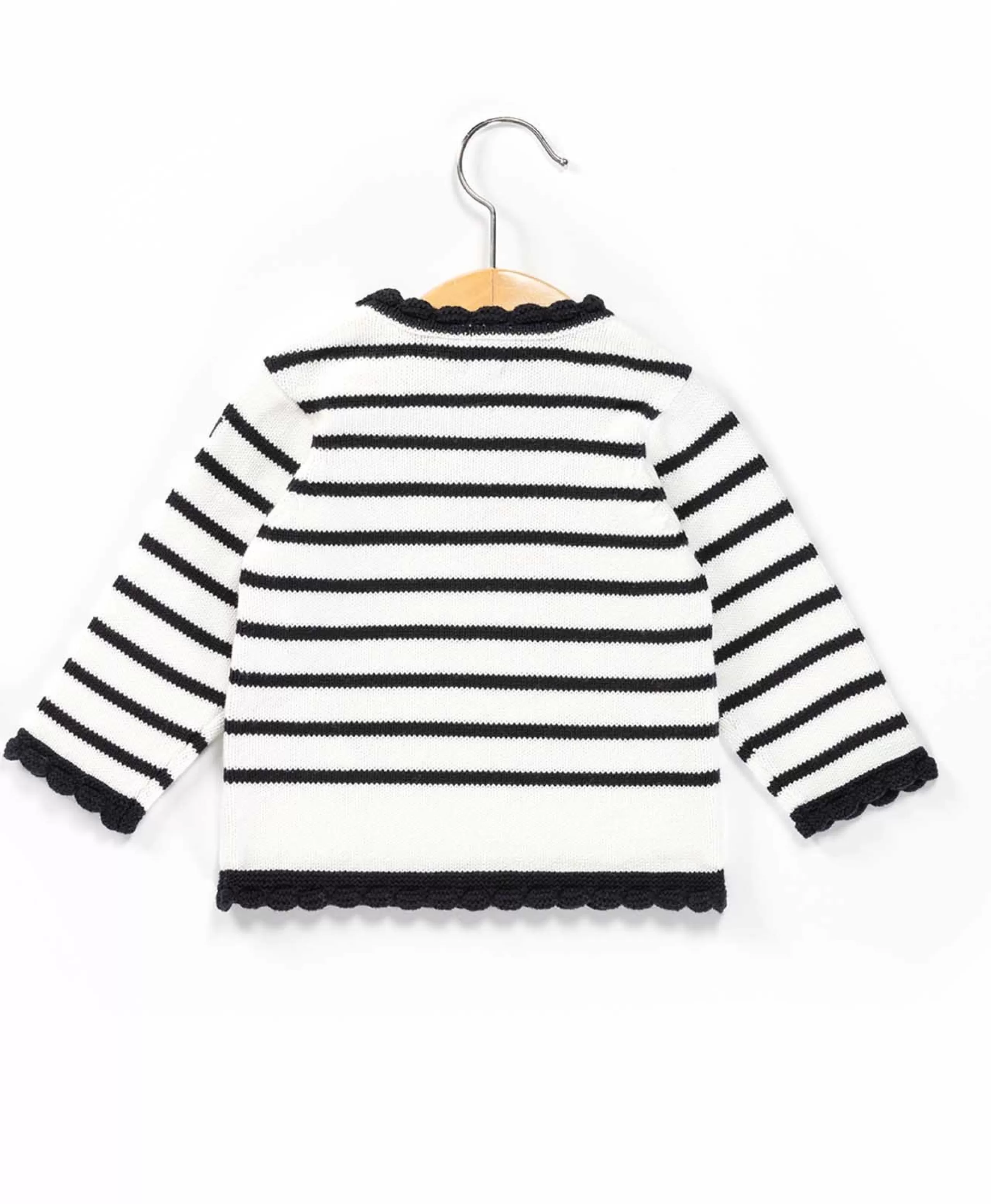 PULL FOND BLANC OPT RAYE MARINE OMALA*Terre de Marins Shop