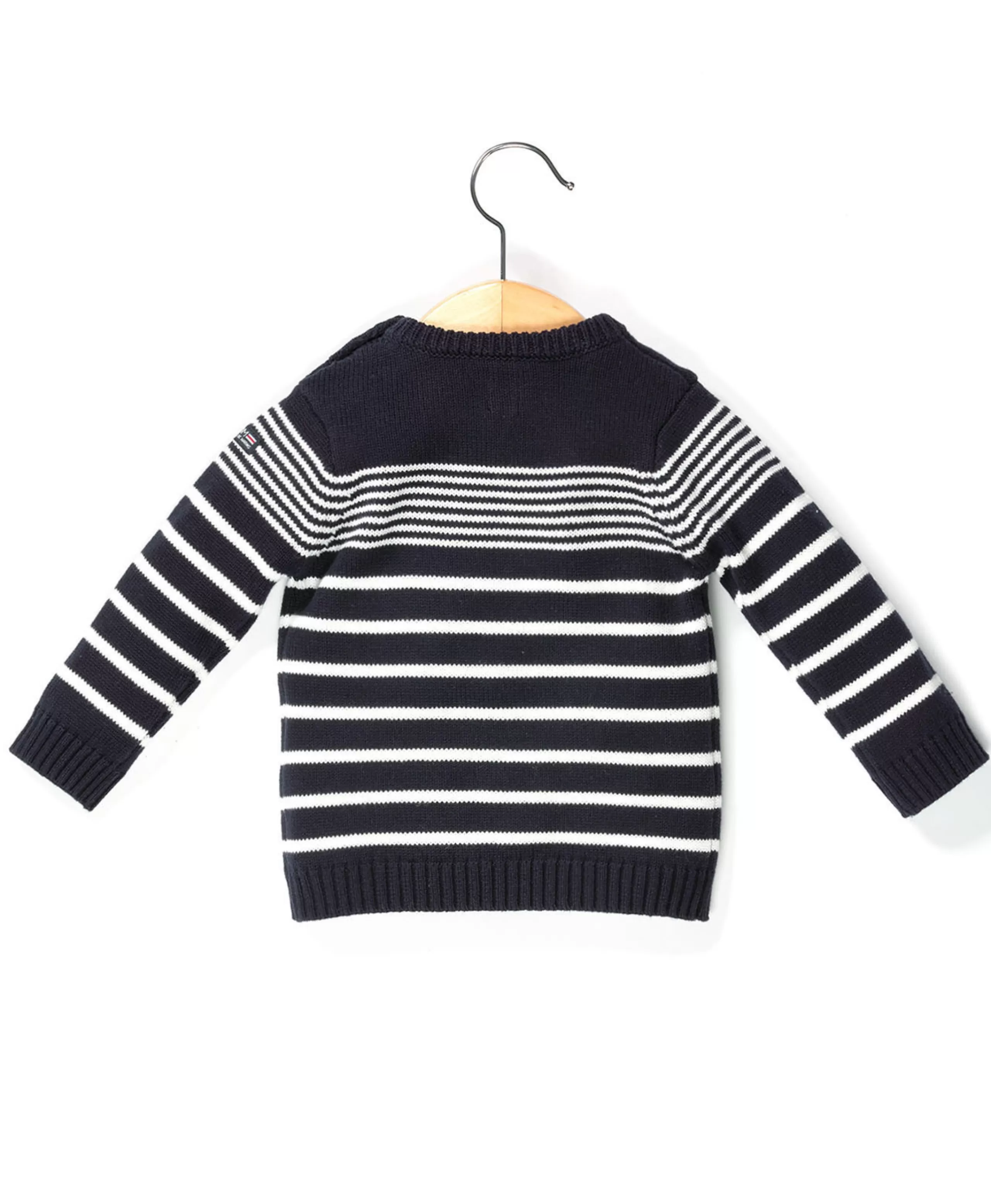 PULL FOND MARINE RAYE BLANC OPT OMBINO*Terre de Marins Cheap