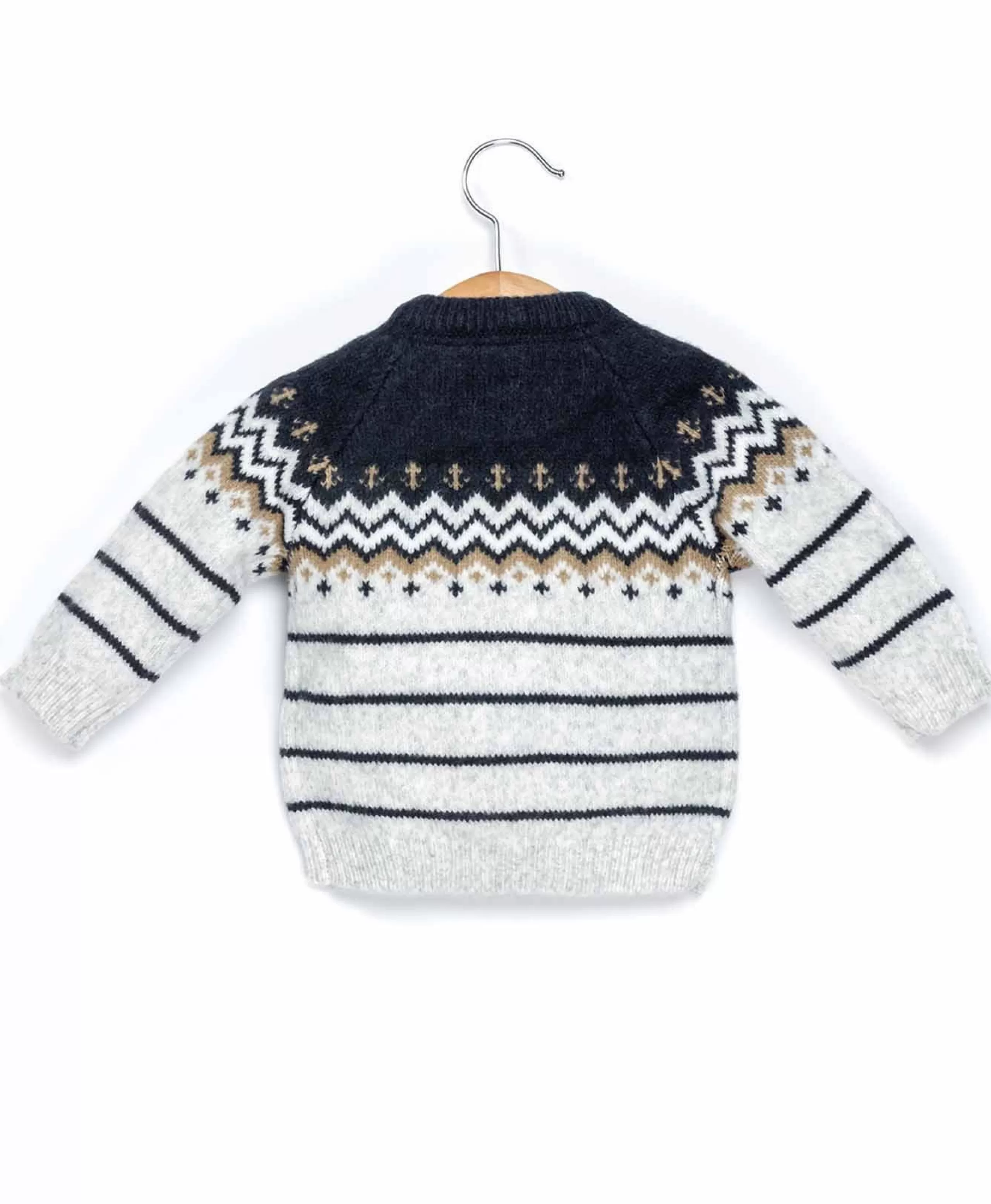 PULL GRIS CHINE PLOUFO*Terre de Marins Discount