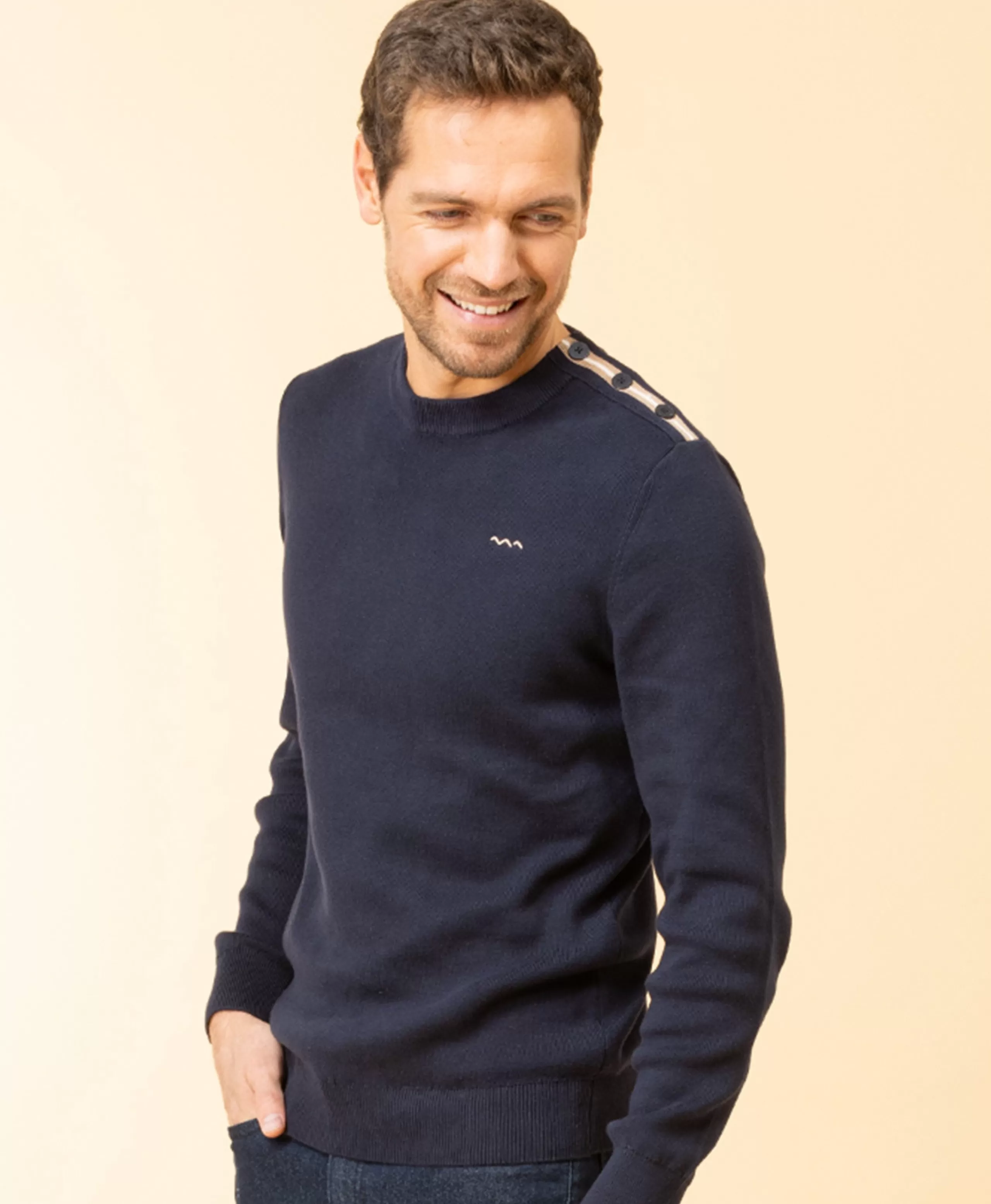 PULL INDIGO KAFULL*Terre de Marins Hot