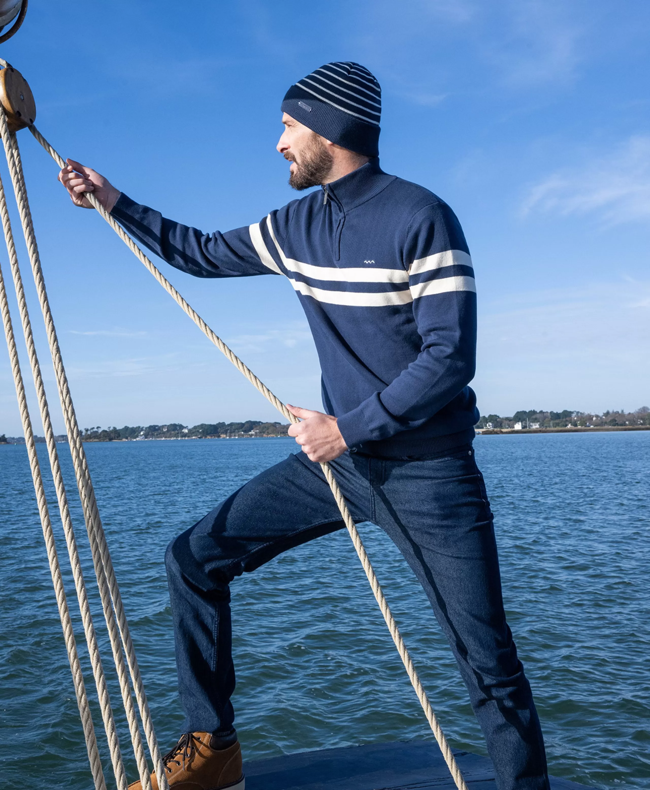 PULL INDIGO KORITAGE*Terre de Marins Shop