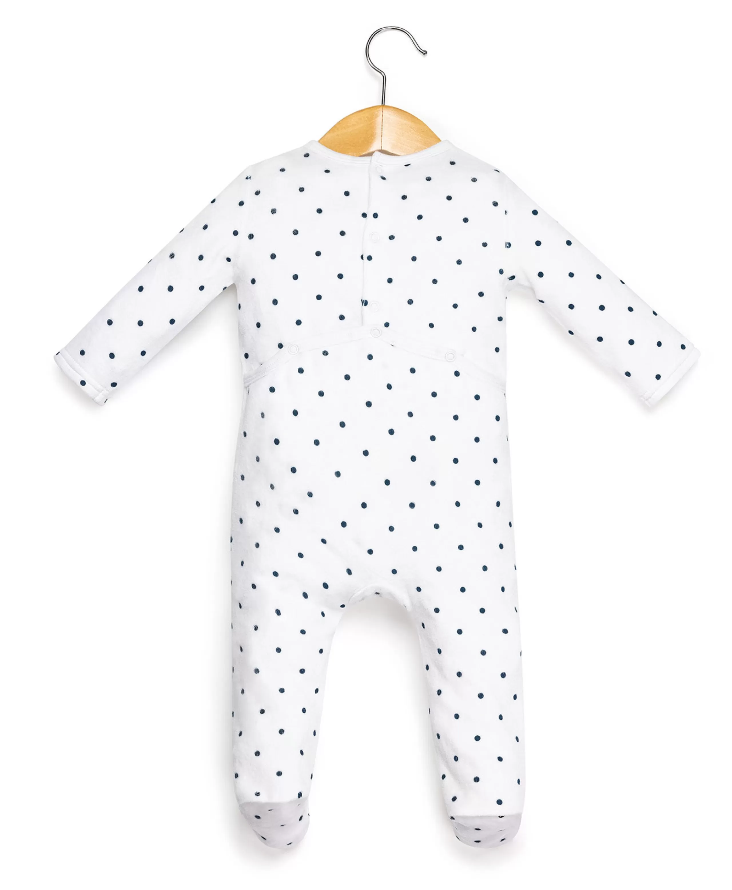 PYJAMA IMPRIME POIS FD OPT BLANC PAZANE*Terre de Marins Hot