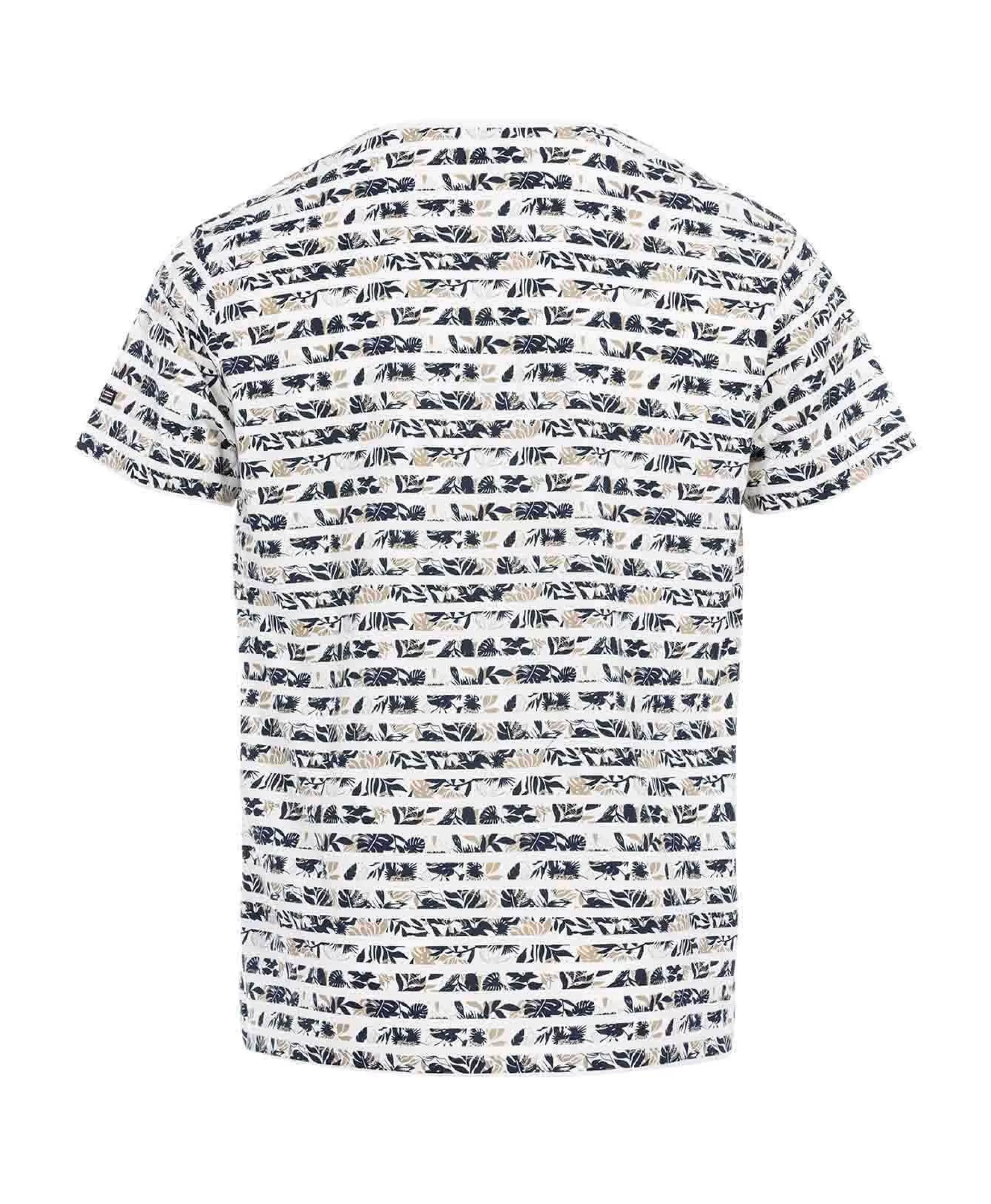 TEE SHIRT MC FOND BLANC RAYE BLEU FARDOL*Terre de Marins Shop