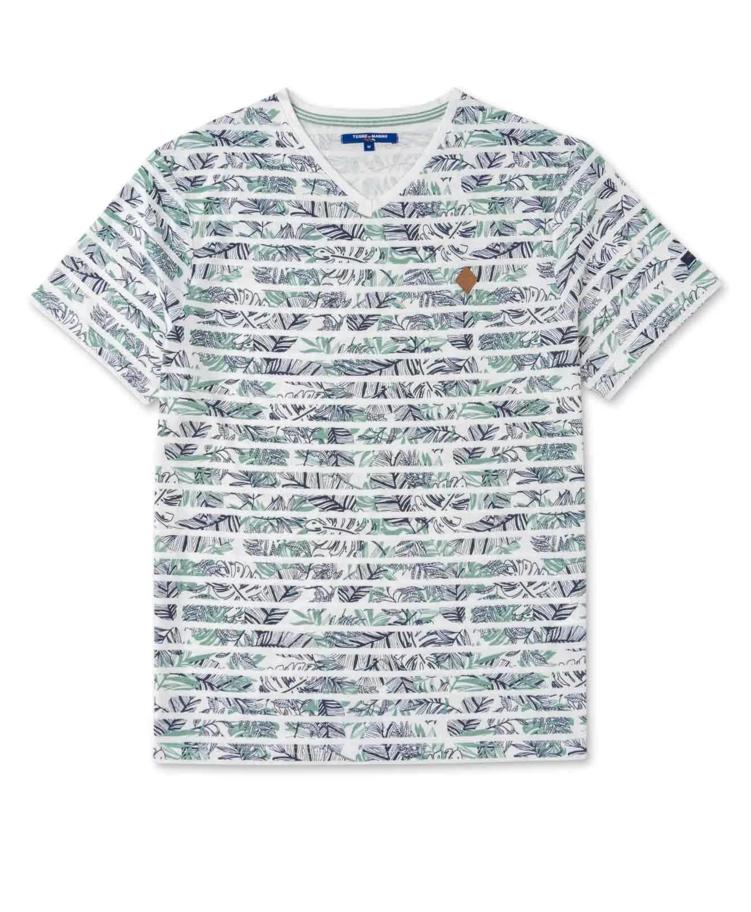 TEE SHIRT MC IMPRIME BLANC ALORA*Terre de Marins Online