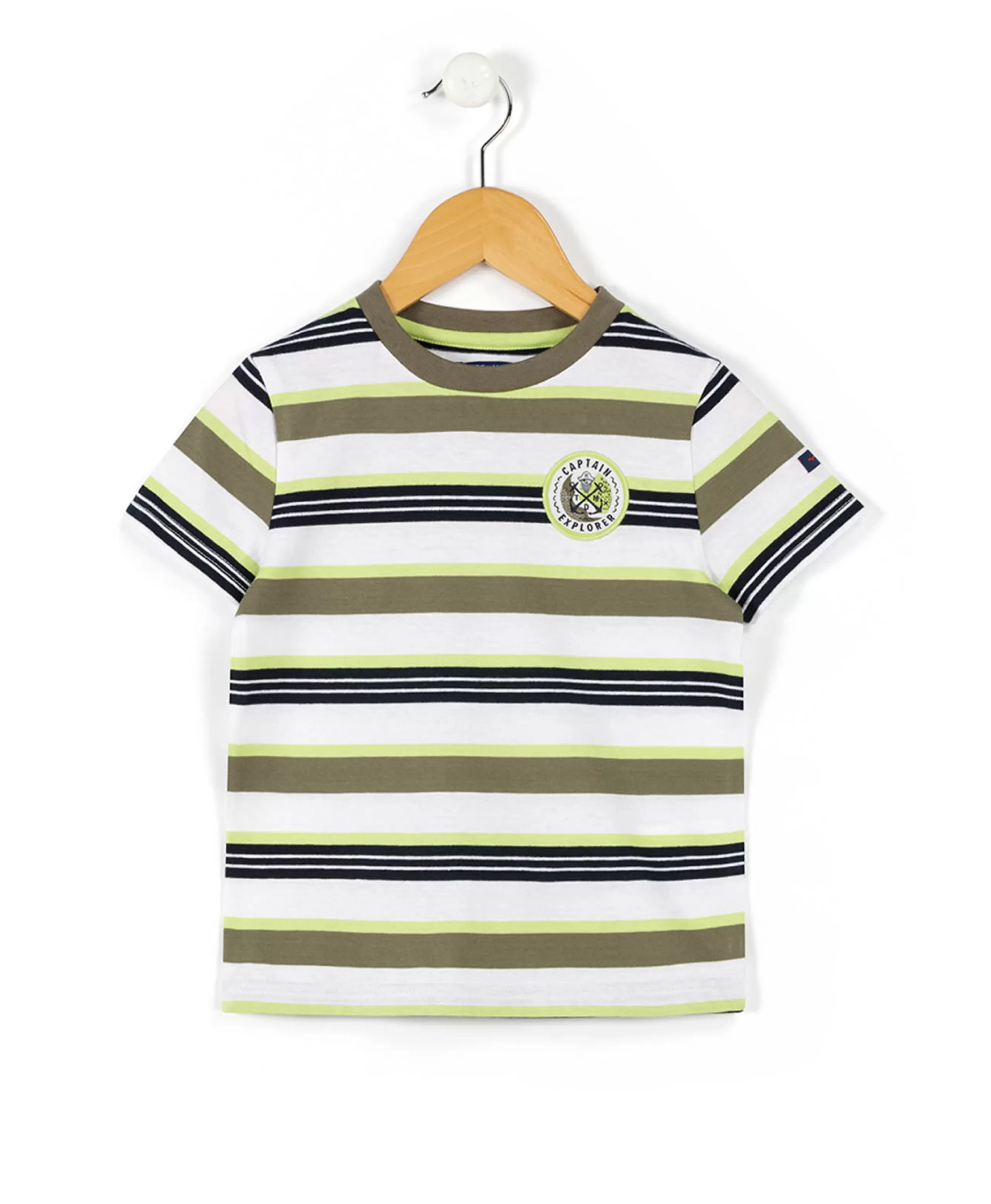 TEE SHIRT MC RAYE MULTICOLORE AGIL*Terre de Marins Hot