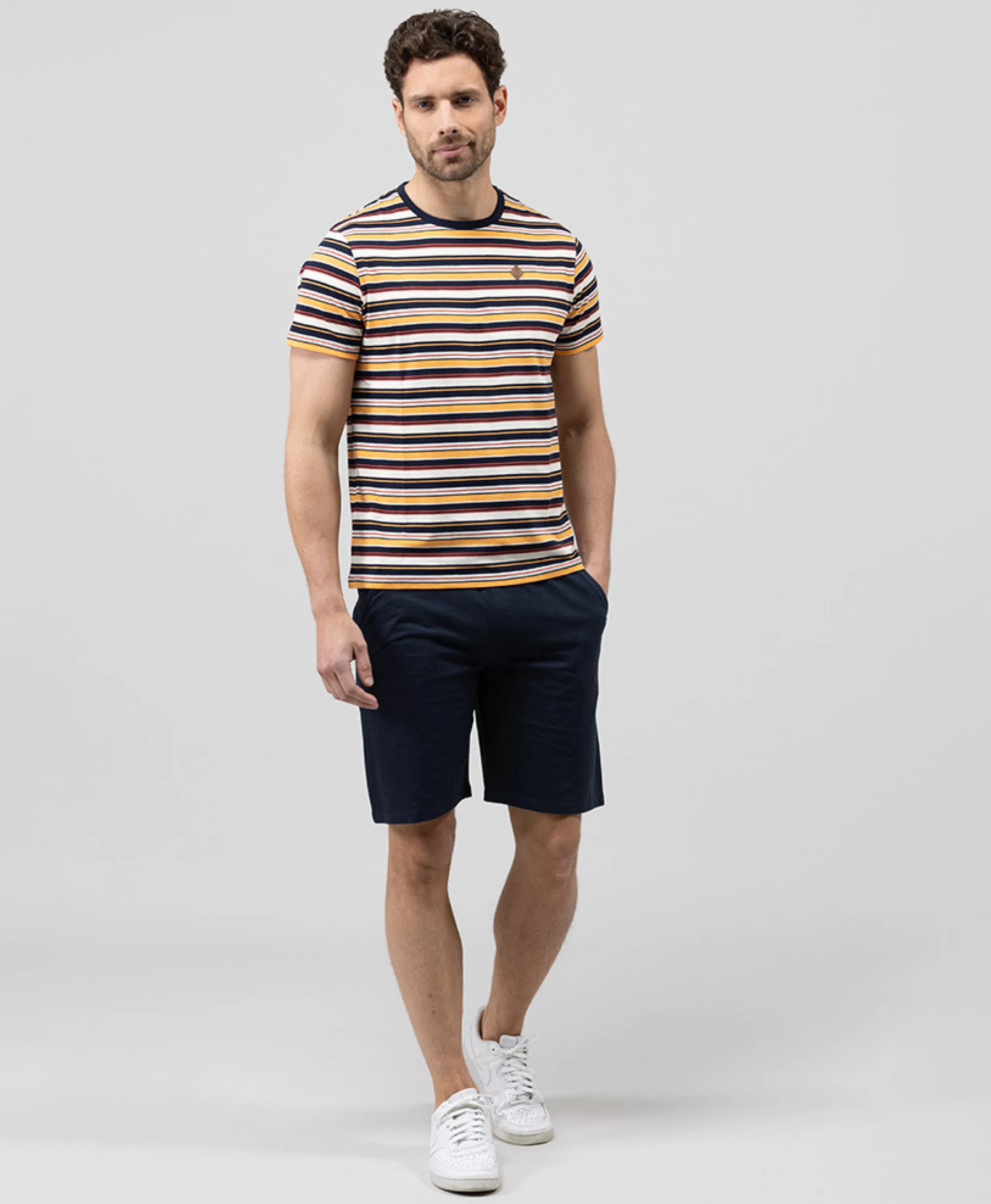TEE SHIRT MC RAYE MULTICOLORE AKATRUN*Terre de Marins Cheap