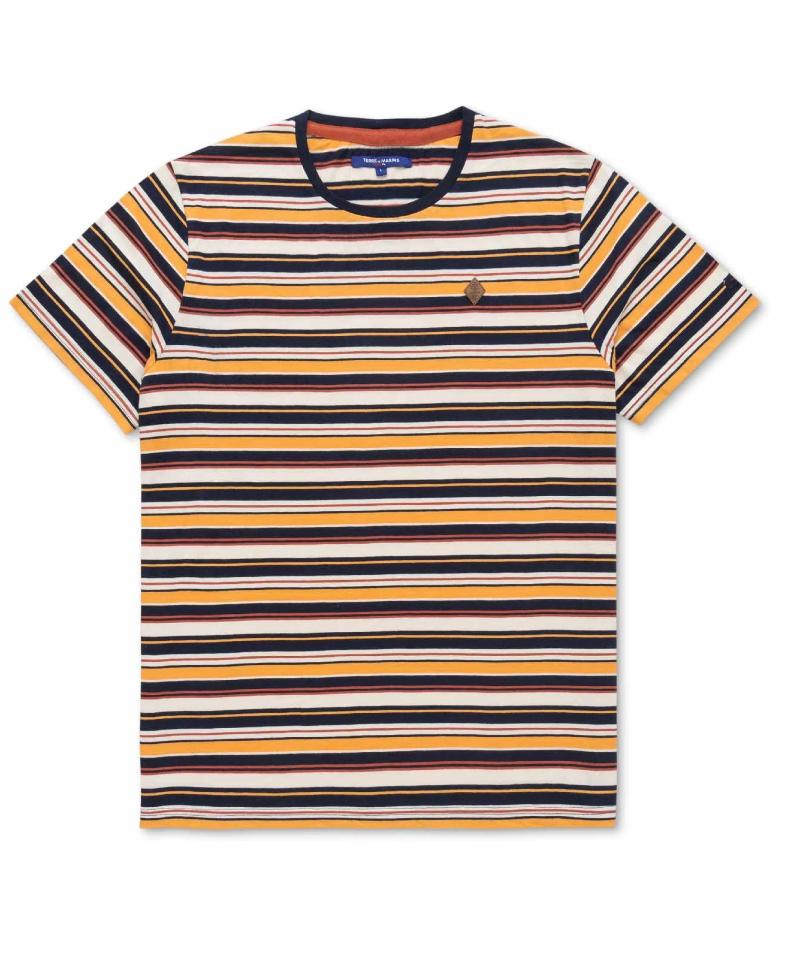 TEE SHIRT MC RAYE MULTICOLORE AKATRUN*Terre de Marins Cheap