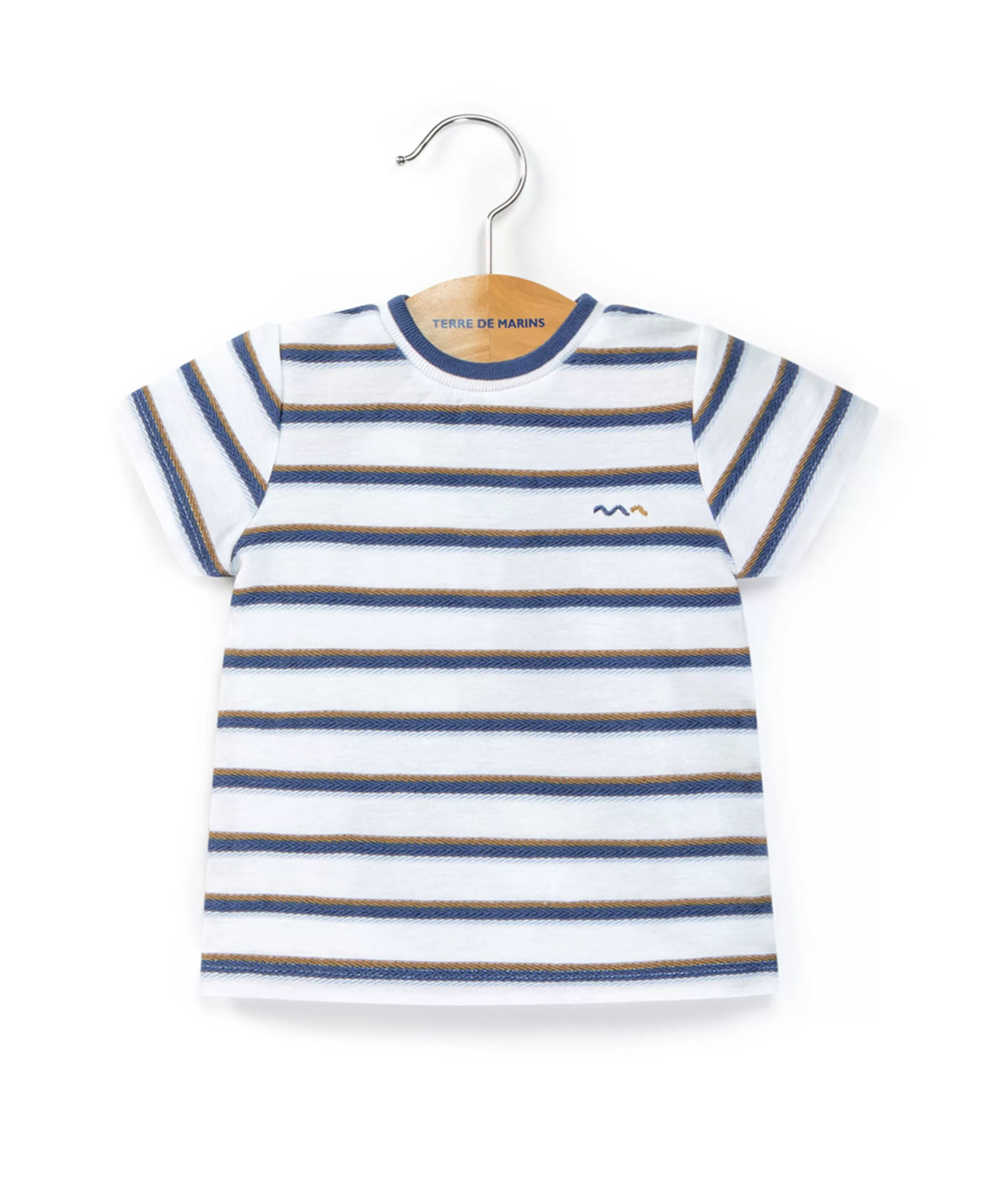 TEE SHIRT MC RAYE MULTICOLORE COUROL*Terre de Marins Shop