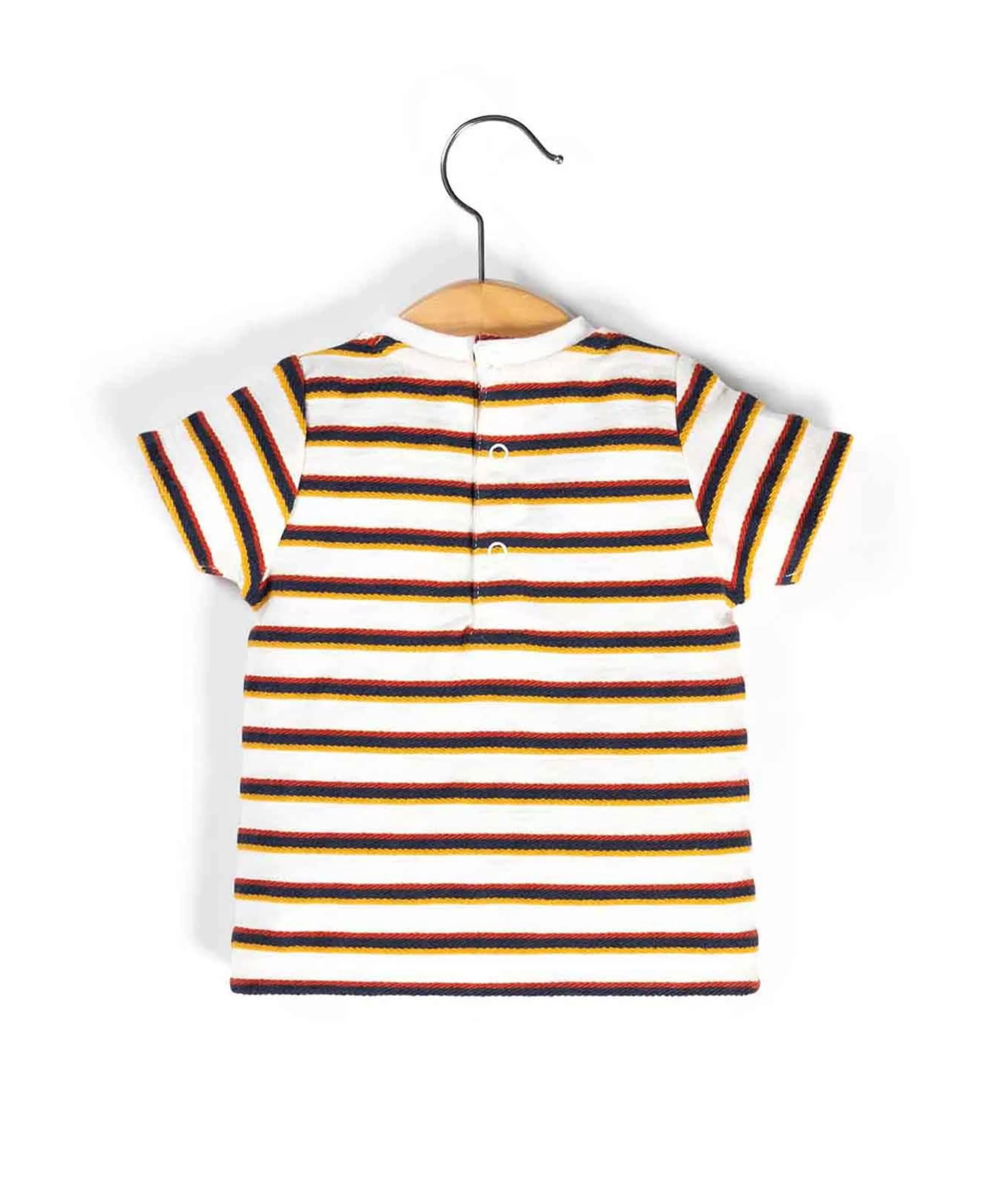 TEE SHIRT MC RAYE MULTICOLORE IMATLO*Terre de Marins Best Sale
