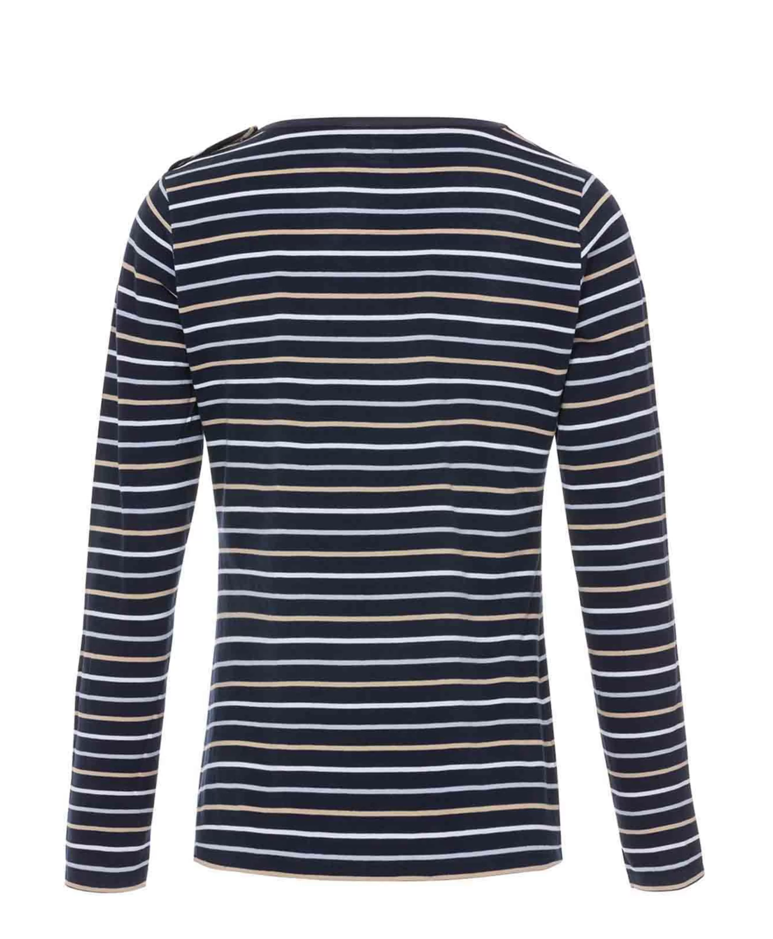 TEE SHIRT ML FOND INDIGO RAYE MULTICOLORE SABIRE*Terre de Marins Sale