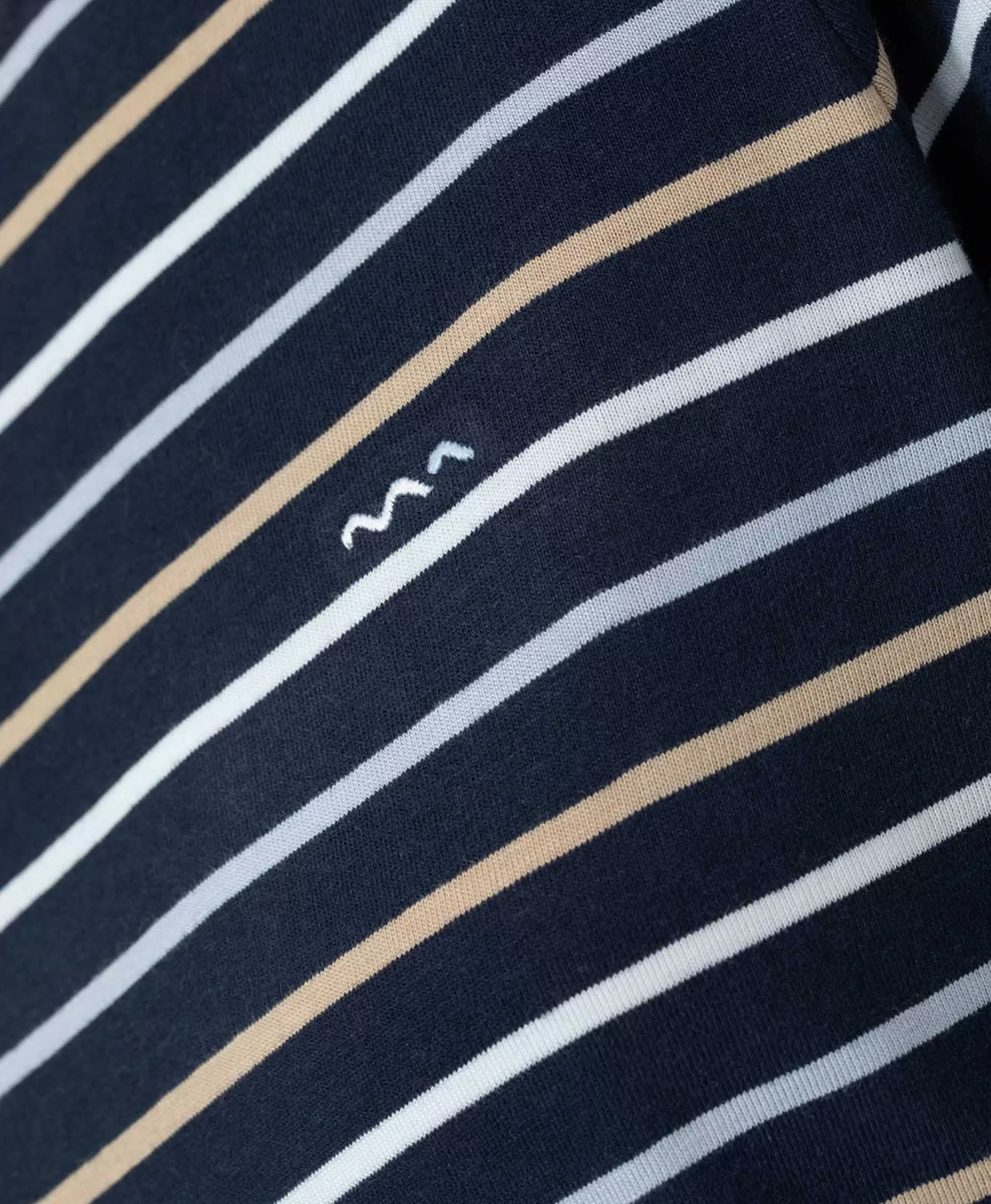 TEE SHIRT ML FOND INDIGO RAYE MULTICOLORE SABIRE*Terre de Marins Sale