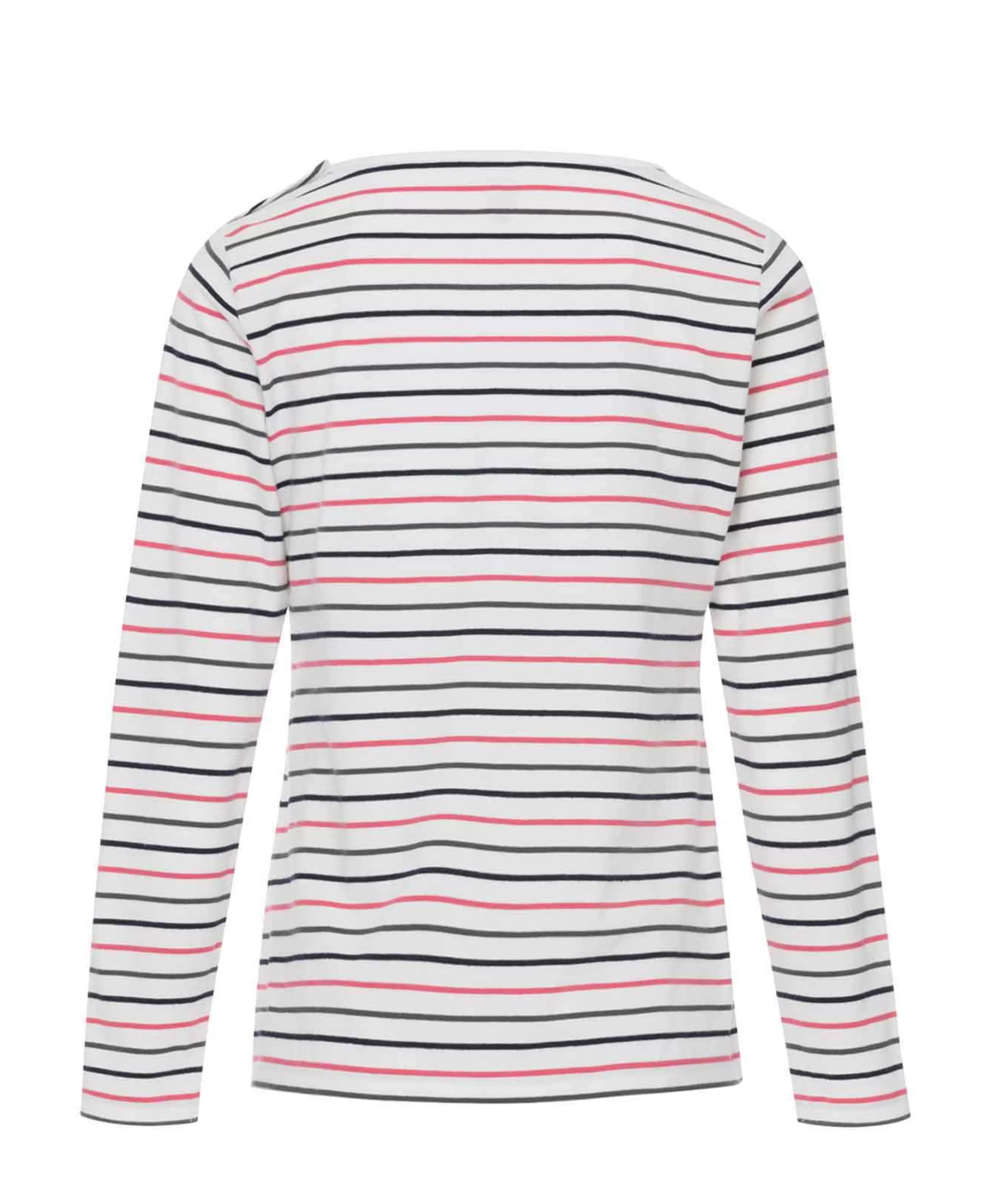 TEE SHIRT ML FOND NATUREL RAYE MULTICOLORE SABIRE*Terre de Marins Best Sale
