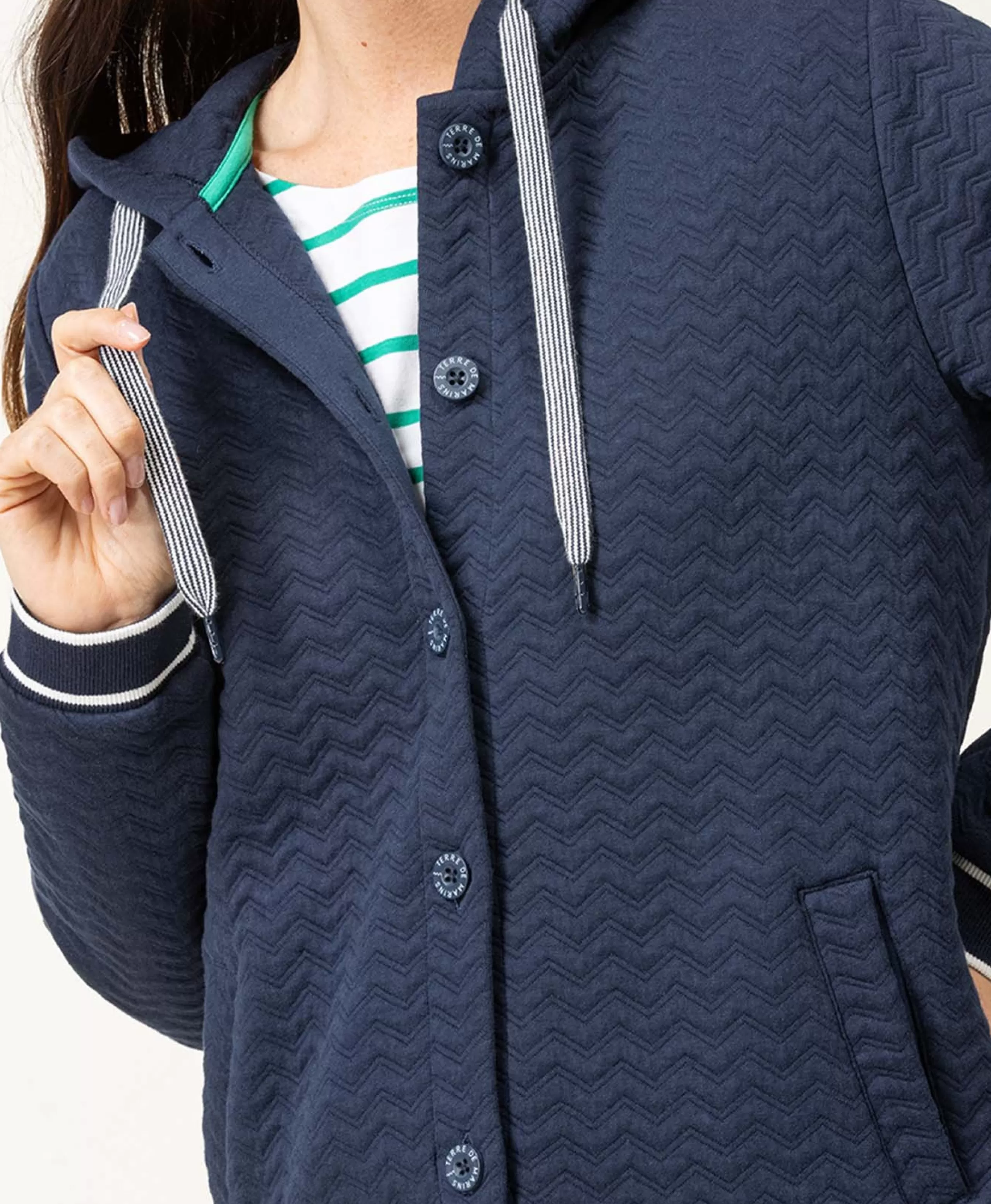 VESTE ML INDIGO GAUSSE*Terre de Marins Cheap